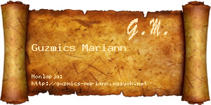 Guzmics Mariann névjegykártya